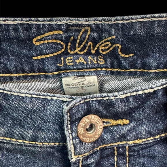 Silver Jeans Women's Blue Cropped Jeans Frances Capri Size 33 - Picture 3 of 6